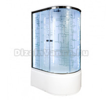 Душевая кабина Deto Em EM4511 L/R LED гм 110 x 80 см, с крышей, с Led подсветкой, с гидромассажEM