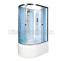 Душевая кабина Deto Em EM4512 L/R N LED гм 120 x 80 см, без крыши, с Led подсветкой, с гидромассажEM