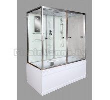 Душевая кабина Deto V150, 150 x 85 см, с электрикой, гидромассажEM, с сиденьEM, стекла прозрачные