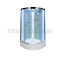 Душевая кабина Deto D D271S LED 100 x 100 см, с крышей и LED подсветкой
