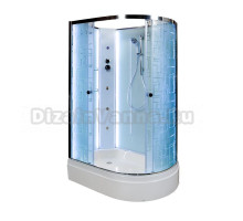 Душевая кабина Deto Em EM2712 L/R LED гм 120 x 80 см, с крышей, с Led подсветкой, с гидромассажEM