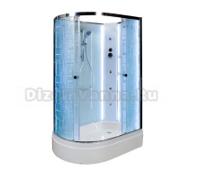 Душевая кабина Deto Em EM2712 L/R N LED гм 120 x 80 см, без крыши, с Led подсветкой, с гидромассажEM