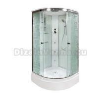 Душевая кабина Deto Em EM2710 100 x 100 см, с крышей, с гидромассажEM