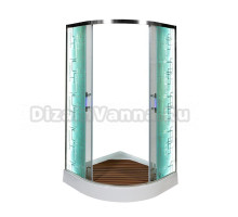 Душевое ограждение Deto C 01 LED 100 x 100 см с Led-подсветкой, хром