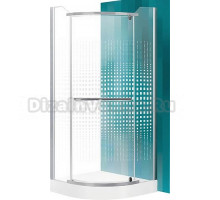 Душевой уголок Roth Project Solution, Austin 80 х 80 х 195 см, стекло прозрачное узорчатое