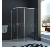 Душевой уголок Veconi Rovigo RV-03, 100 x 90 см, профиль хром, стекла прозрачные