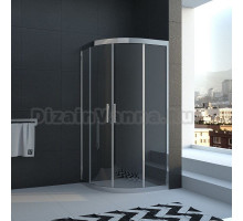Душевой уголок Veconi Rovigo RV-05, 90 x 90 см, профиль хром, стекла прозрачные