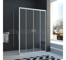 Душевой уголок Veconi Rovigo RV-24, 170 x 100 см, профиль хром, стекла прозрачные