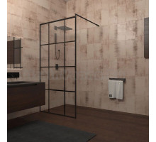 Душевой уголок Veconi Korato KR-80, 120 x 195 см, профиль черный, стекло прозрачное