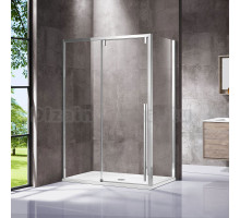 Душевой уголок Vincea Lugano VSR-1L9013CL-1, 130 x 90 см, прямоугольный, дверь раздвижная, стекло прозрачное, хром
