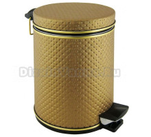 Корзина для мусора Cameya 03PBB-10-9 кожзам бронза с микролифтом, 3 литра