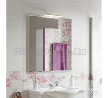 Зеркало Alavann Crystal 75 см, без подсветки, белый
