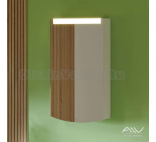 Зеркальный шкаф Alavann Crystal 45 см, с подсветкой, белый