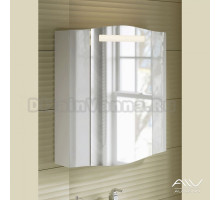 Зеркальный шкаф Alavann Silvia 70 см, с подсветкой, белый