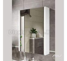 Зеркальный шкаф Alavann Riga 60 см, без подсветки, белый