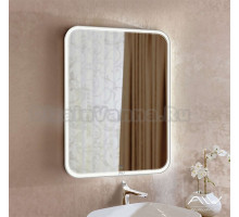 Зеркало Alavann Anna 70 см с подсветкой, прямоугольное, белый