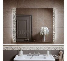 Зеркало Alavann Delveto 80 см с подсветкой, квадратное, белый