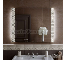 Зеркало Alavann Elizabeth 60 см с подсветкой, прямоугольное, белый