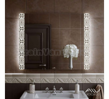 Зеркало Alavann Elizabeth 70 см с подсветкой, прямоугольное, белый