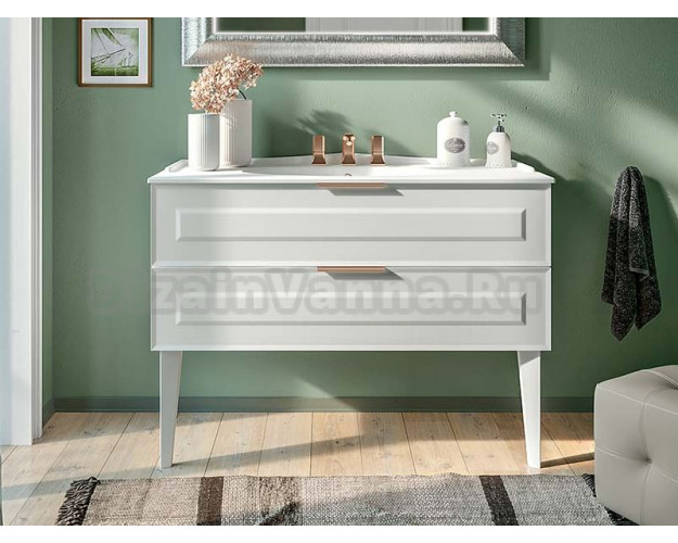 Тумба под раковину Berloni Bagno Suite Vintage SUVBS2C120C/100/SHA.CL 122  см подвесная, белый глянцевый (bianco lucido, 100): Купить в  интернет-магазине Дизайн Ванна в Москве