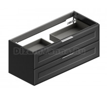 Тумба под раковину Berloni Bagno Suite Vintage SUVBS2C120C/090/CHA.CL 122 см подвесная, черный глянцевый (nero lucido, 090)