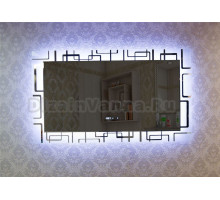 Зеркало Deto EM-100 100 см прямоугольное с подсветкой, декор