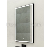 Зеркало Sintesi City SIN-CITY-black-653 с подсветкой, 100 x 70 см, чёрный
