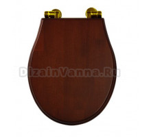 Сиденье для унитаза Migliore Bella ML.BLL-26.110.NC.DO с системой Mi.CRolift, орех/фурнитура золото