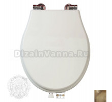 Крышка-сиденье Migliore Impero ML.IMP-26.210.LB.BR с системой Mi.CRolift, цвет Laccato Bianco, крепления бронза