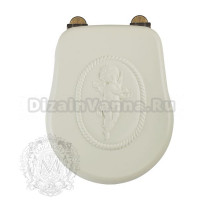 Крышка-сиденье Migliore Bella ML.BLL-26.114.AV.BR с декором "Angel" с системой Mi.CRolift, слоновая кость/бронза