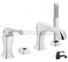 Смеситель для ванны и душа Emmevi Ares 76120NEO, черный матовый