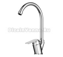 Полимерный смеситель OneLife P02-000cr для кухонной мойки, хром