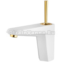 Смеситель для раковины Shouder Tiffany 0210216, слоновая кость/золото