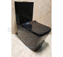 Напольный унитаз CeramaLux NS 2170-18 36 х 64 х 83.5 см безободковый, сиденье DP, Soft Close, цвет черный глянцевый