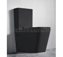 Напольный унитаз CeramaLux 2171MB 34 х 60.5 х 81 см безободковый, сиденье DP, Soft Close, цвет черный матовый