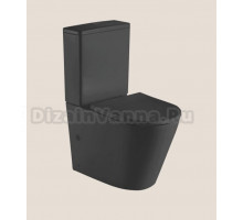 Напольный унитаз CeramaLux 2179MB 38 х 60.5 х 82.5 см безободковый, сиденье DP, Soft Close, цвет черный матовый