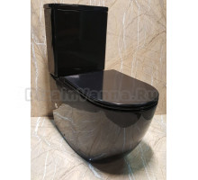 Напольный унитаз CeramaLux NS 2176-18 37 х 68 х 81.5 см смыв «Торнадо», сиденье DP, Soft Close, цвет черный глянцевый