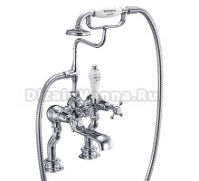 Смеситель для ванны Burlington Regent CLR15-QT ручки черные