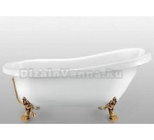 Ванна акриловая Magliezza Alba 168.5x72.5 белая ножки бронза