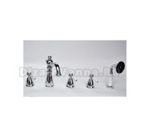 Смеситель каскадный Magliezza Grosso Bianco 50119-4 хром