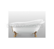 Ванна акриловая Magliezza Alba 155.5x72.5 белая ножки золото