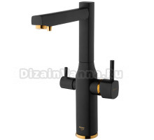 Смеситель для кухни Shouder Unique 0170817 черный, золото