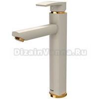 Смеситель для раковины Shouder Unique Plus 0180316 слоновая кость, золото