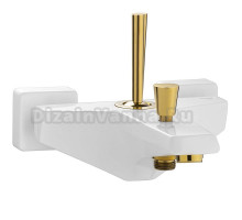 Смеситель для ванны Shouder Tiffany 0210116 слоновая кость, золото