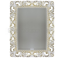Зеркало с фацетом Tessoro ISABELLA TS-0021-880-W/G 88x108 белый глянец с золотом