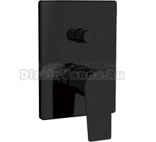 Смеситель Aquanet Static AF330-51B С ВНУТРЕННЕЙ ЧАСТЬЮ, для душа, чёрный