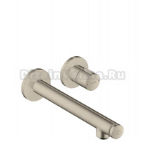 Смеситель для раковины Axor Uno 45113820 с кнопкой Select, шлифованный никель