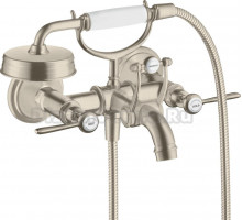 Смеситель Axor Montreux 16551820 для ванны с душем, шлифованный никель