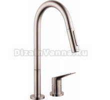 Смеситель Axor Citterio M 34822800 для кухонной мойки, сталь