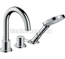 Смеситель Axor Uno 38436000 на борт ванны, хром